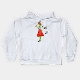 Zombie Girl Wants You To Drink Up Kids Hoodie